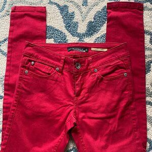 Juniors Lovesick red skinny jeans